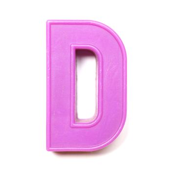 Magnetic uppercase letter D of the British alphabet