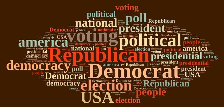 Word cloud on elections Republican and Democrat