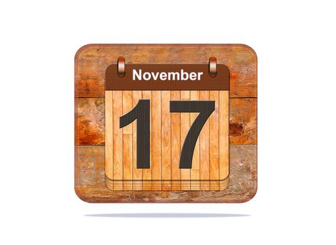 Calendar with the date of November 17.