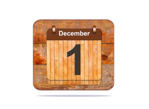 Calendar with the date of December 1.