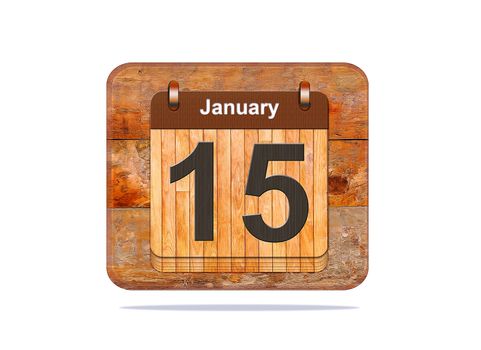 Calendar with the date of January 15.