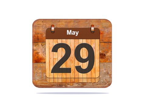 Calendar with the date of May 29.