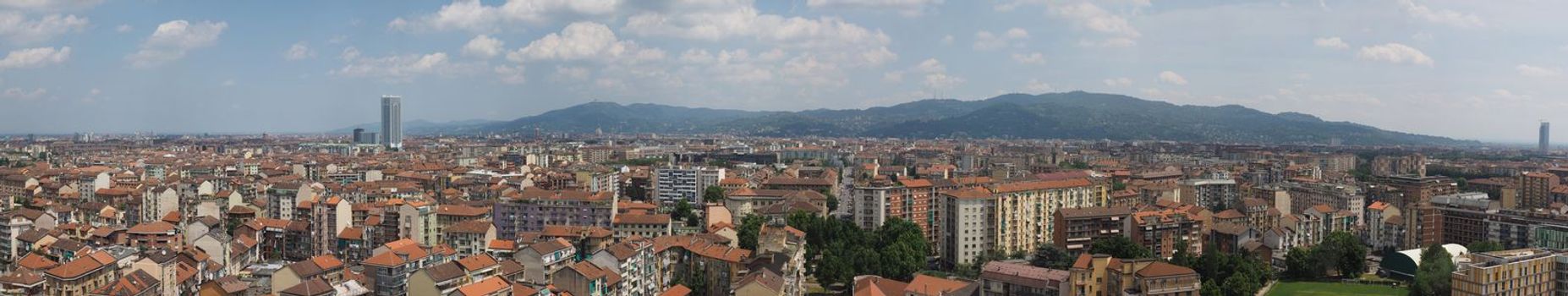 Aerial view of the city of Turin, Italy