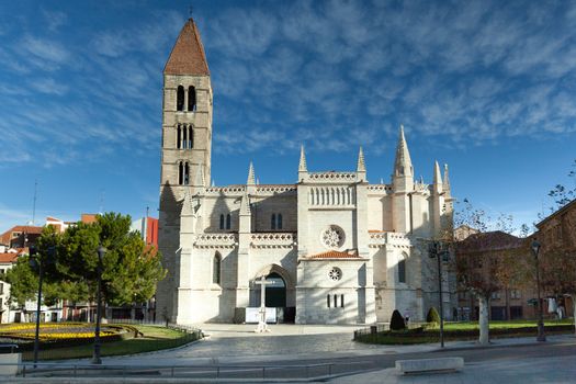 Valladolid, Spain - 8 December 2018: Santa Maria La Antigua (Church of Saint Mary the Ancient)