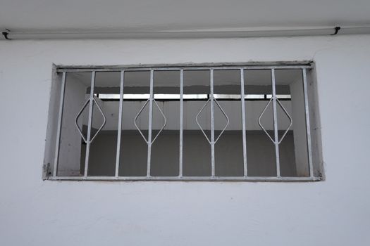 a lonly metal windows frame. High quality photo.