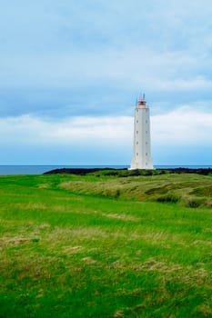 View of a lighthouse in the Snaefellsnes peninsula, west Iceland