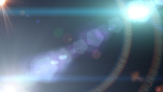 flash light lens flare ray abstract in space