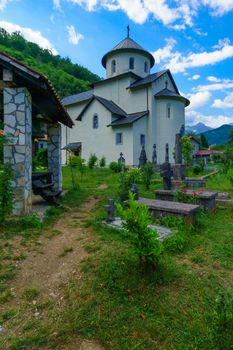 The Moraca Monastery, a Serbian Orthodox monastery in central Montenegro