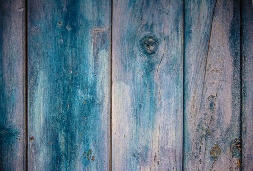 Bleached blue paint on wood - wooden vintage texture