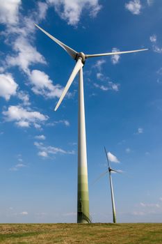 Image of the eco power, wind power plant - wind turbine - clean energy