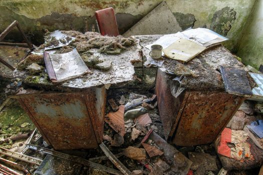 Abandoned office in a former ore mine, Czech Republic