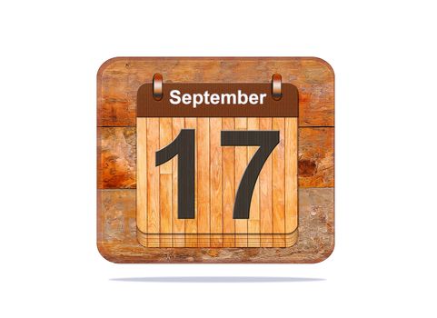 Calendar with the date of September 17.