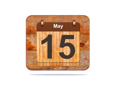 Calendar with the date of May 15.