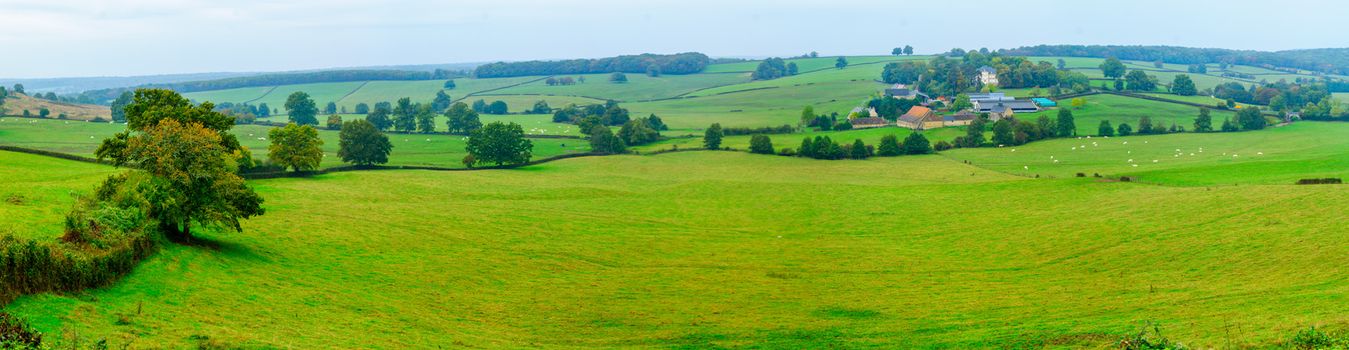 Panoramic view of countryside, in Nievre, Burgundy, France