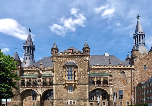 Historic city hall or Rathaus in Aachen