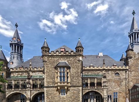 Historic city hall or Rathaus in Aachen