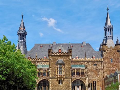 Historic city hall or Rathaus in Aachen