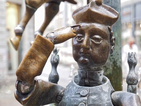 Sculpture at a public fountain in Aachen in Germany