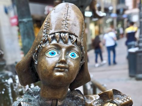 Sculpture at a public fountain in Aachen in Germany
