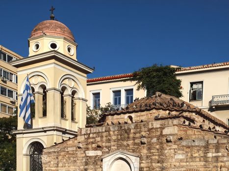 Church at the Monastiraki square in Athens in Greece