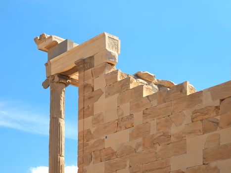 Temple of the famous Acropolis in Athens in Greece