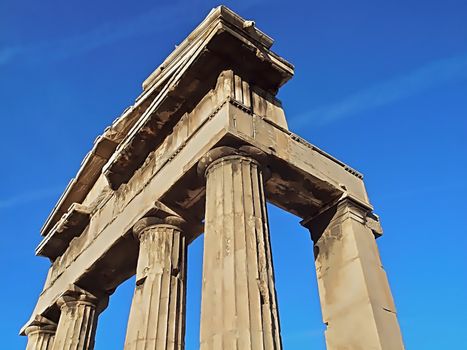 Hadrian gate or arch of Trajan in Athens in greece
