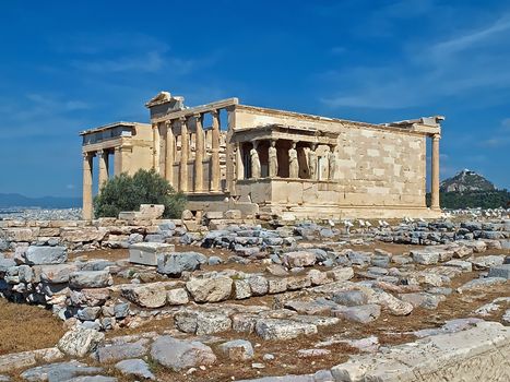 Temple of the famous Acropolis in Athens in Greece