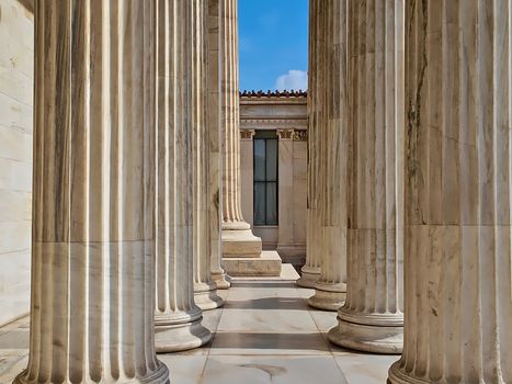 Bulding of the University in Athens in Greece