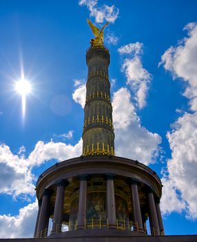 The Victory Column located in the Tiergarten in Berlin, Germany.