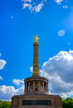 The Victory Column located in the Tiergarten in Berlin, Germany.