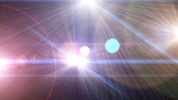 flash light lens flare ray abstract in space