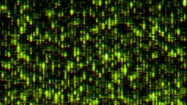 Abstract background, digital data matrix light illustration