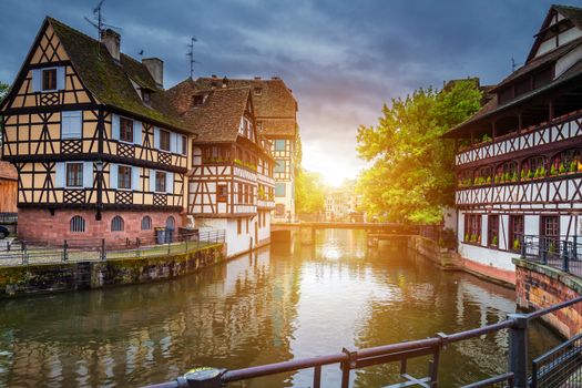 Traditional colorful houses in La Petite France, Strasbourg, Alsace, France