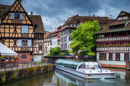 Traditional colorful houses in La Petite France, Strasbourg, Alsace, France