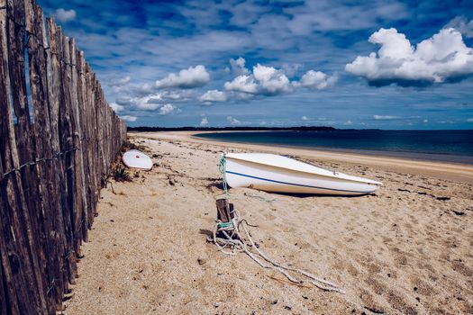 Beach of Landrezac, Sarzeau, Morbihan, Brittany (Bretagne), France