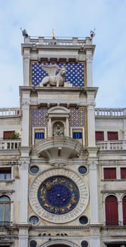 The Clock Tower in Piazza San Marco, in Venice, Veneto, Italy