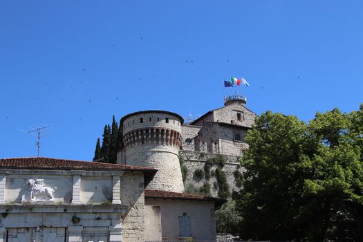 ancient castle in Brescia, a city in northern Italy