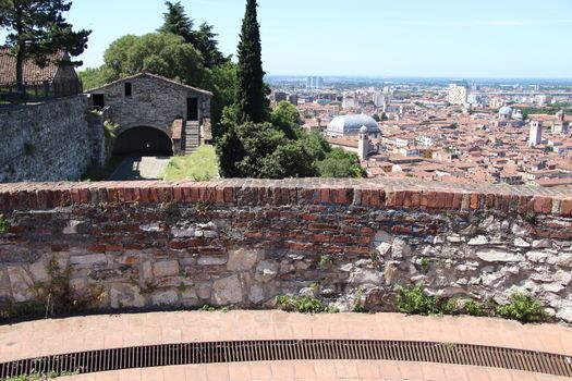 ancient castle in Brescia, a city in northern Italy