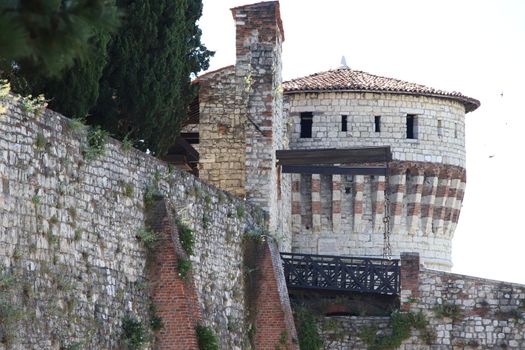 ancient castle in Brescia, a city in northern Italy