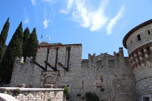 ancient castle in Brescia, a city in northern Italy