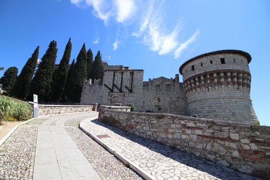 ancient castle in Brescia, a city in northern Italy