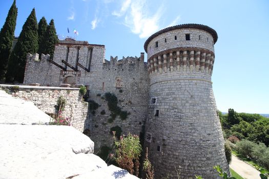 ancient castle in Brescia, a city in northern Italy