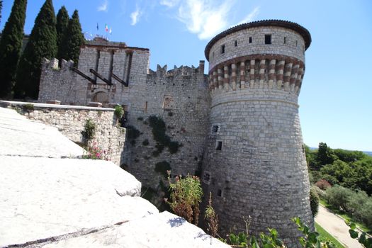 ancient castle in Brescia, a city in northern Italy