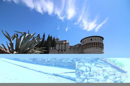 ancient castle in Brescia, a city in northern Italy