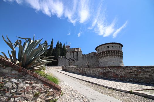 ancient castle in Brescia, a city in northern Italy