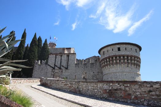 ancient castle in Brescia, a city in northern Italy