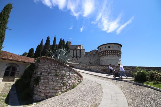 ancient castle in Brescia, a city in northern Italy