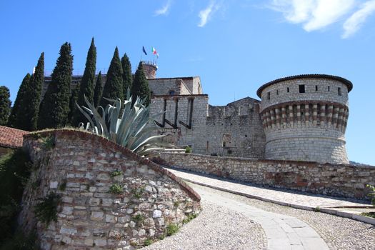 ancient castle in Brescia, a city in northern Italy