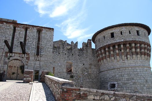 ancient castle in Brescia, a city in northern Italy