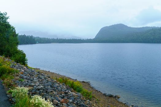 View of Lac Resimond, along the Saguenay Fjord, in Quebec, Canada